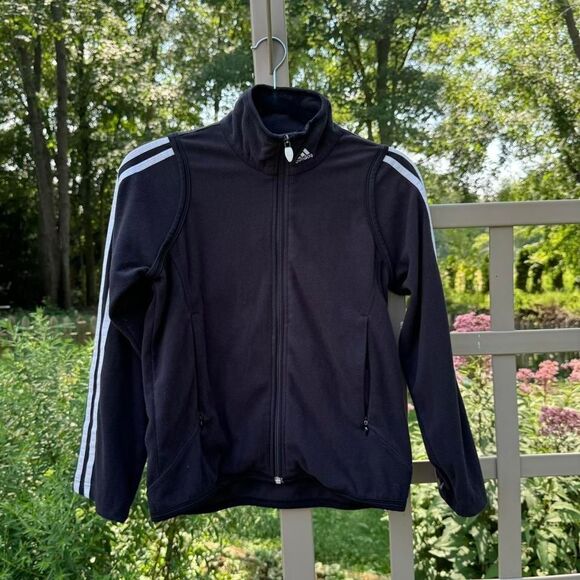 Adidas Fleece Zip up Women's Size Medium 2004 Y2K VTG Sporty‎ Blokecore Preppy - Picture 1 of 8